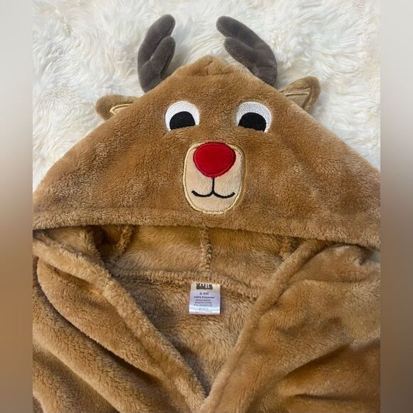HB Adorable Hooded Reindeer Robe for Baby 0-9 Mos - Picture 10 of 10